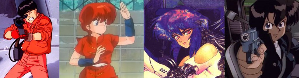 AKIRA / Ranma 1/2 / Ghost in the Shell / Gunsmith Cats