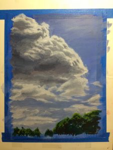 Cloud study - acrylic